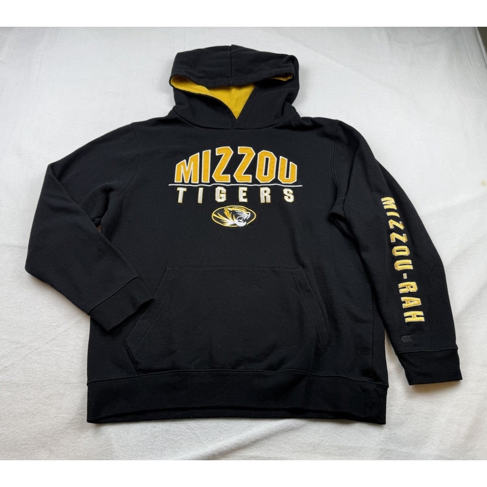 Colosseum Mizzou Tigers Black Hoodie Youth Size L (16-18)